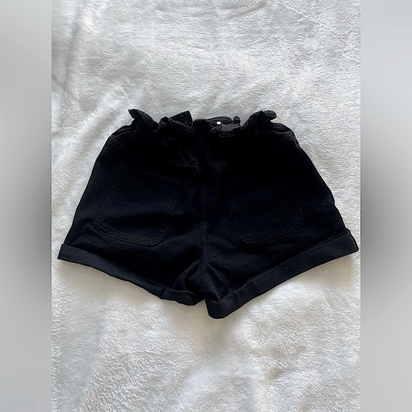 Black Princess Polly Paper Bag Shorts - Picture 6 of 6